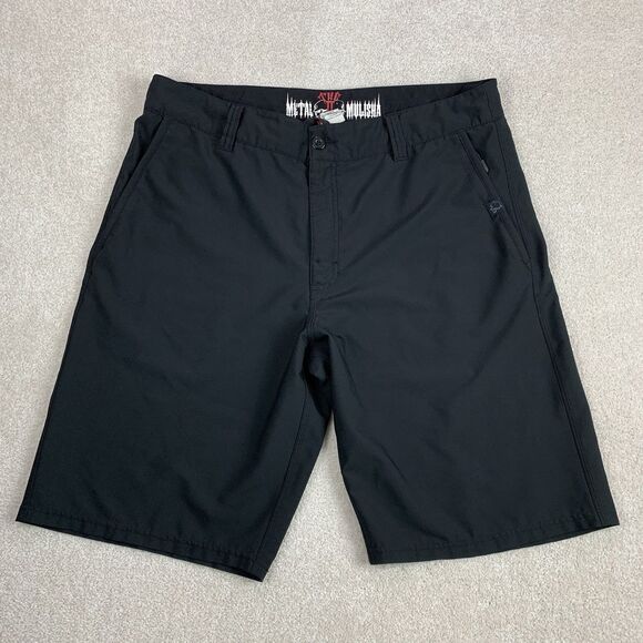 Metal Mulisha Board Shorts The Deuce Mens Size 38 Black  Y2K Vtg - Picture 1 of 15